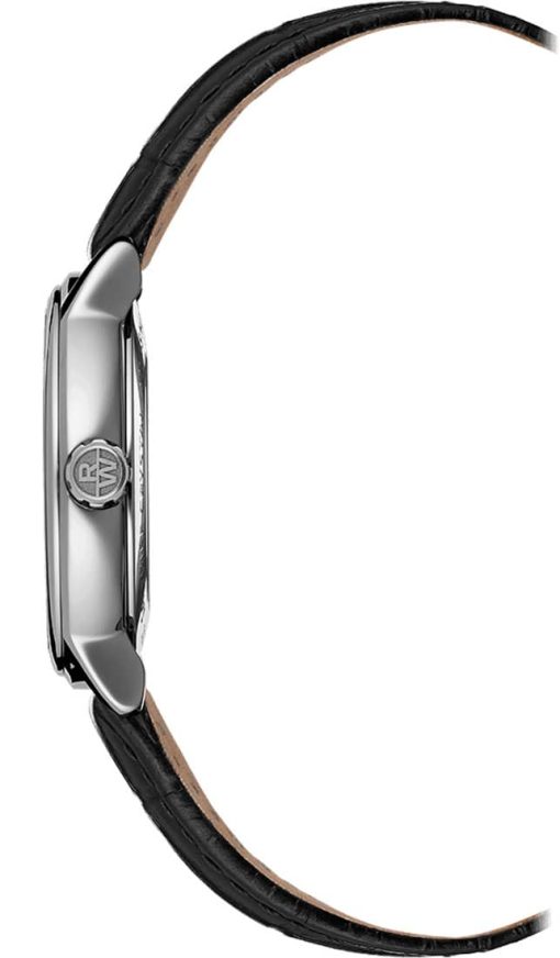 Raymond Weil Maestro Automatic Skeleton Silver Dial Black Leather Strap Watch, 39.5mm - Image 2