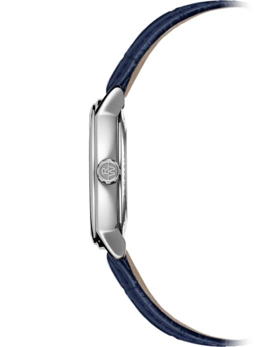 Raymond Weil Maestro Automatic Salmon Pink Dial Blue Leather Strap Watch, 40mm - Image 2
