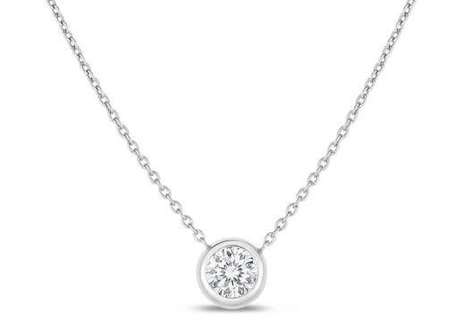 Roberto Coin 18K White Gold Diamonds By The Inch Diamond Station Necklace