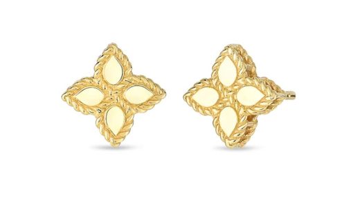 Roberto Coin 18K Yellow Gold Princess Flower Small Stud Earrings