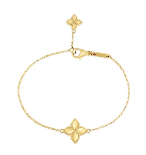 Roberto Coin 18KT Gold Princess Flower Charm Bracelet