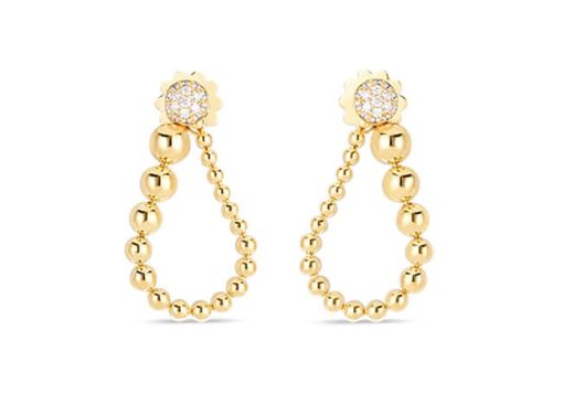 Roberto Coin 18K Yellow Gold & Diamond Convertible Earrings - Image 2