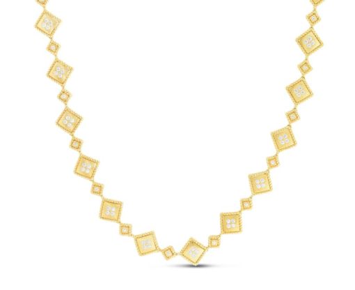 Roberto Coin 18K  Gold Palazzo Ducale Diamond Accent Satin Collar Necklace