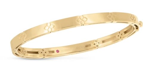 Roberto Coin 18K Yellow Gold Love In Verona Narrow Width Bangle