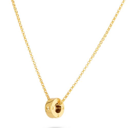 Roberto Coin 18KT Yellow Gold Symphony Pois Moi Rondel Pendant - Image 2