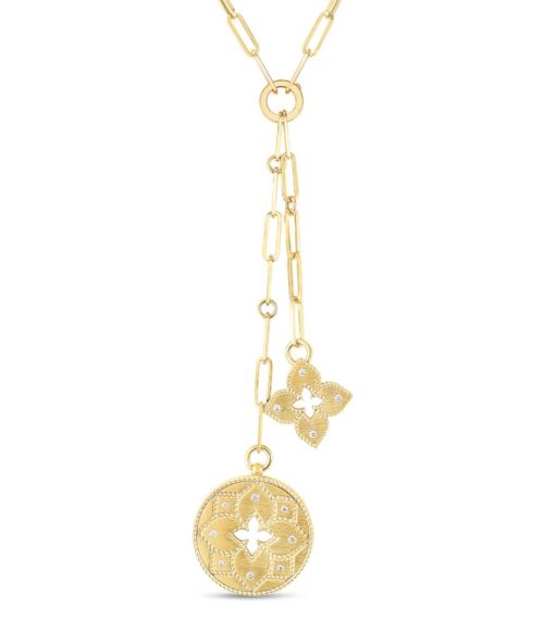 Roberto Coin 18K Yellow Gold Venetian Princess Double Medallion Necklace
