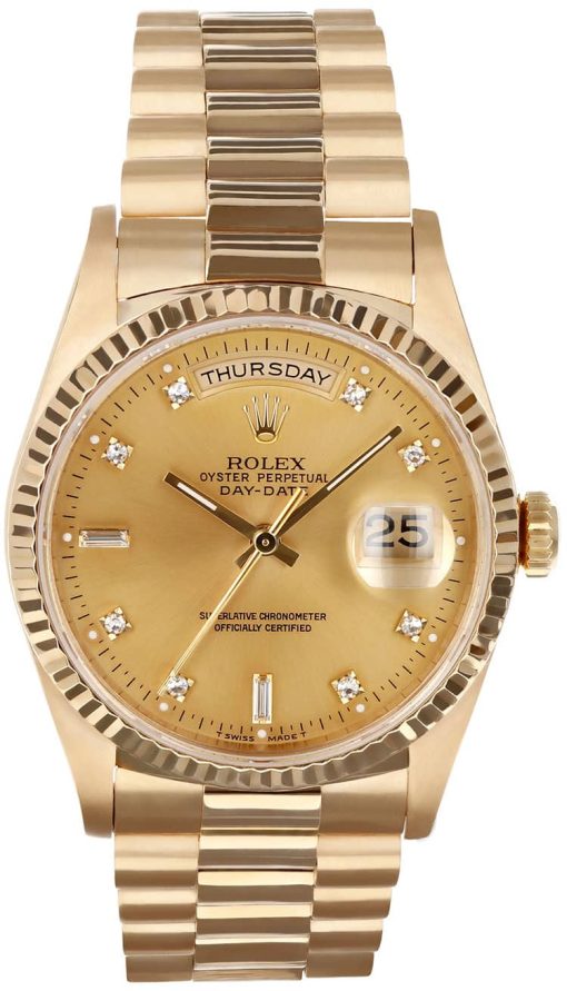 Rolex Pre-Owned Day-Date Presidential Watch, Champagne Diamond Dial, 36mm