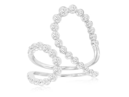 Royal Jewelry 14K White Gold Ladies Diamond Ring