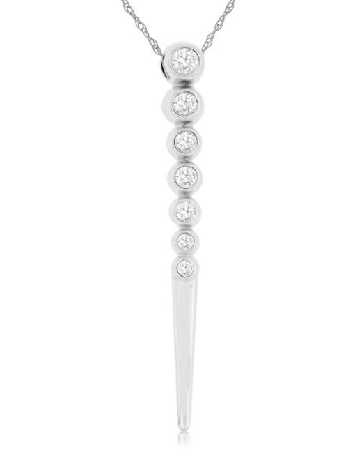 Royal Jewelry 14K White Gold Diamond Pendant