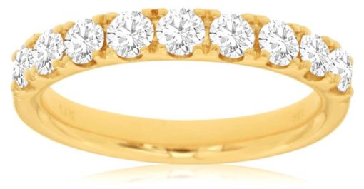 Royal Jewelry 14K Yellow Gold Diamond Ring