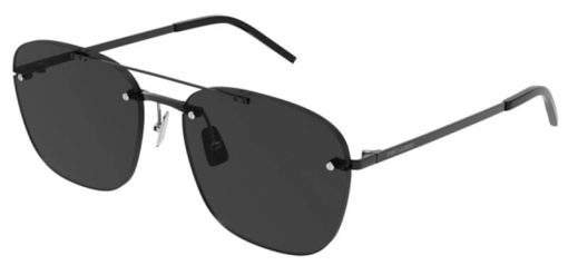 Saint Laurent Classic SL 309 Rimless Sunglasses Black Lenses, 58mm