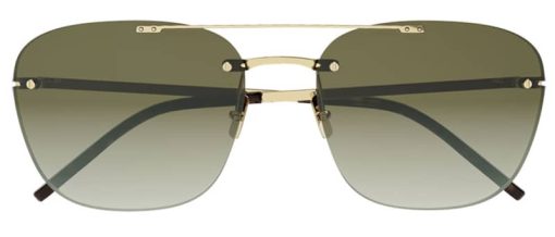 Saint Laurent Classic SL 309 Rimless Sunglasses Brown Gradient Lenses, 58mm - Image 2