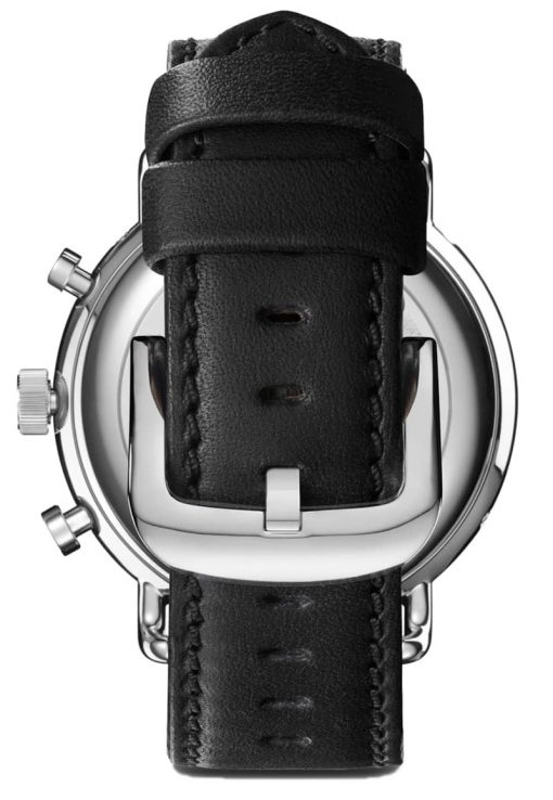 Shinola The Canfield Sport Chronograph Black Dial & Leather Strap Watch, 45mm - Image 6