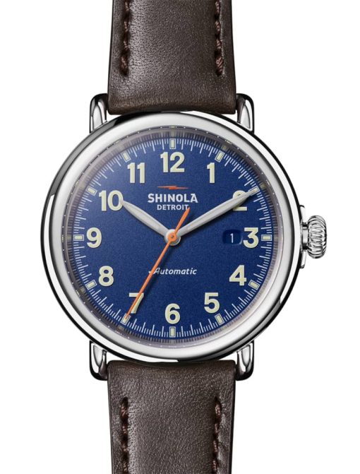 Shinola The Runwell Automatic 45mm Royal Blue Dial Mens Watch