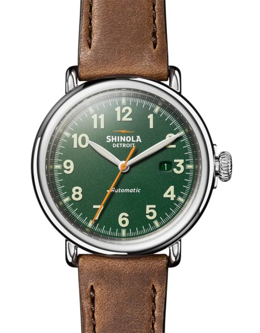 Shinola The Runwell Automatic 45mm Green Matte Dial Mens Watch