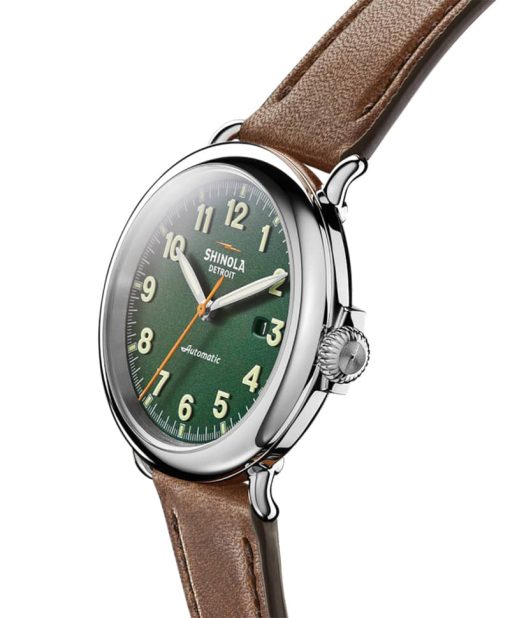 Shinola The Runwell Automatic 45mm Green Matte Dial Mens Watch - Image 2