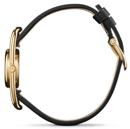 Shinola The Bike Lock Black Leather Strap Watch, Champagne Sunray Dial, 20mm - Image 3