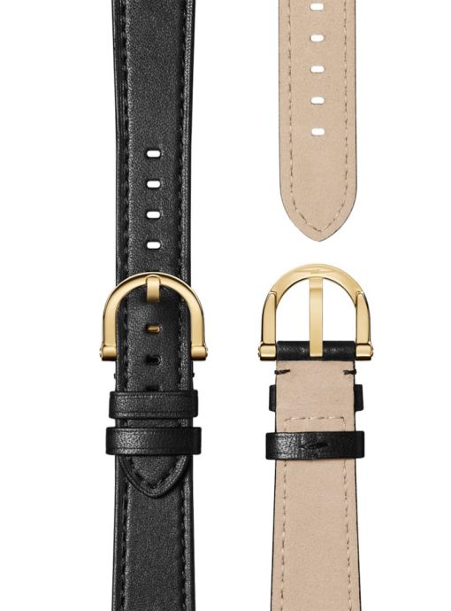 Shinola The Bike Lock Black Leather Strap Watch, Champagne Sunray Dial, 20mm - Image 4