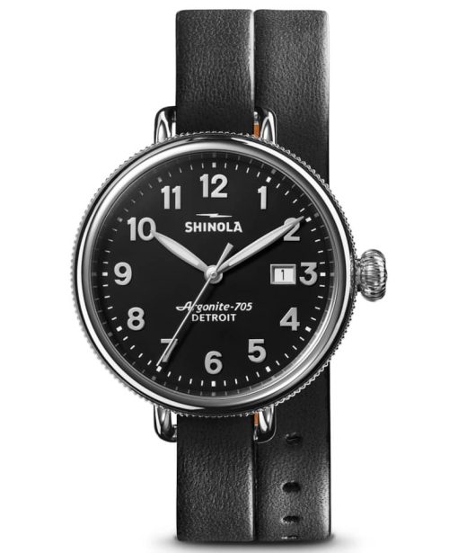 Shinola The Birdy Quartz Black/Bourbon Leather Strap 38mm Watch