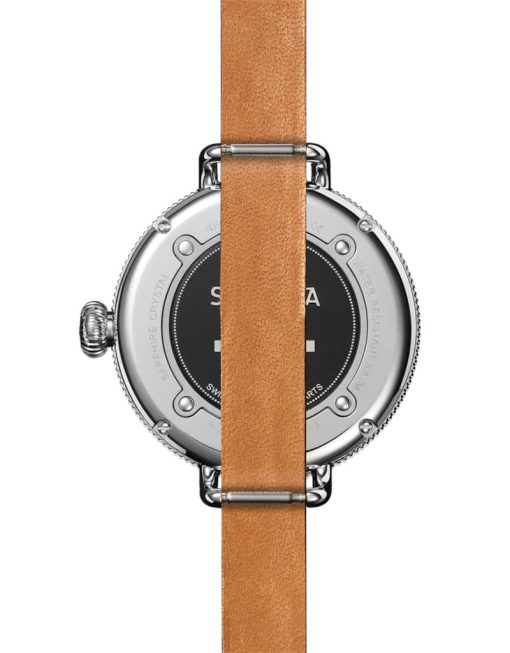 Shinola The Birdy Quartz Black/Bourbon Leather Strap 38mm Watch - Image 9