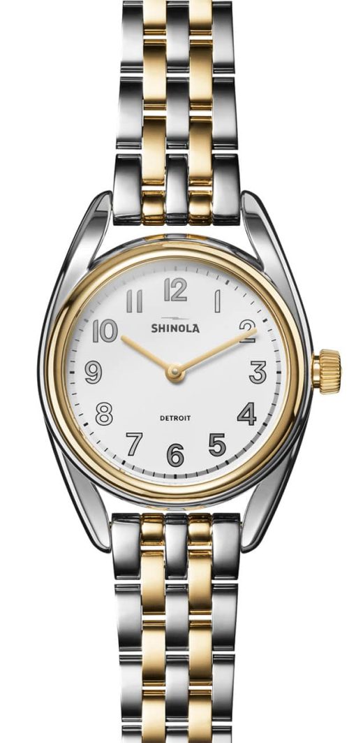 Shinola The Derby White Dial Two-Tone Stainless Steel Watch, 30mm