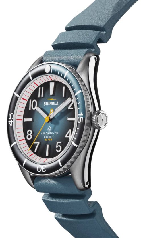 Shinola The Duck Matte Dial Slate Green Rubber Watch, 42mm - Image 2