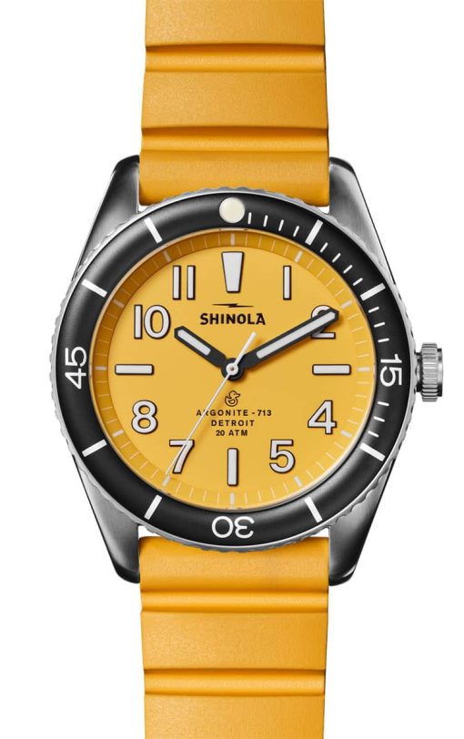 Shinola The Duck Canary Yellow 42mm Mens Watch