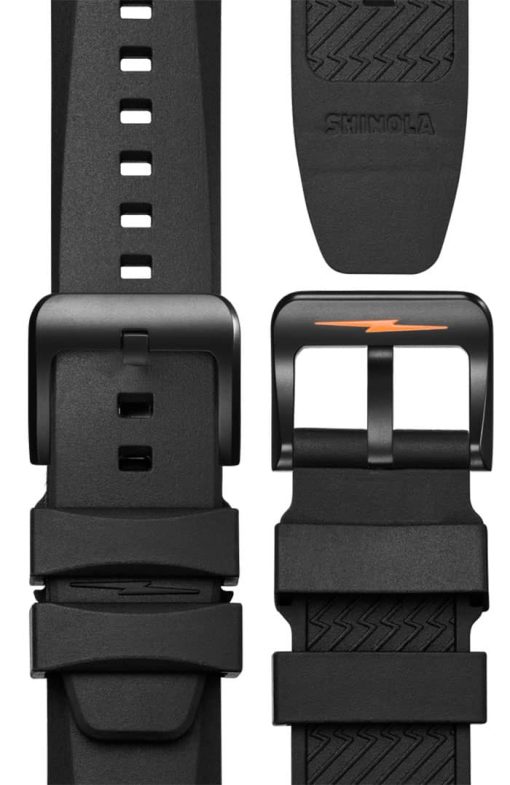 Shinola The Forged Carbon Monster Automatic Black Dial Leather-Backed Nylon Watch, 45mm - Image 6