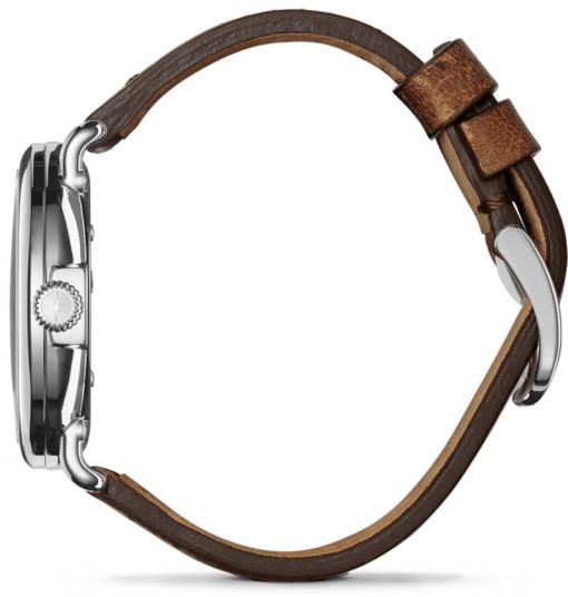 Shinola The Runwell Matte Blue Velvet Dial Tan Leather Watch, 41mm - Image 4