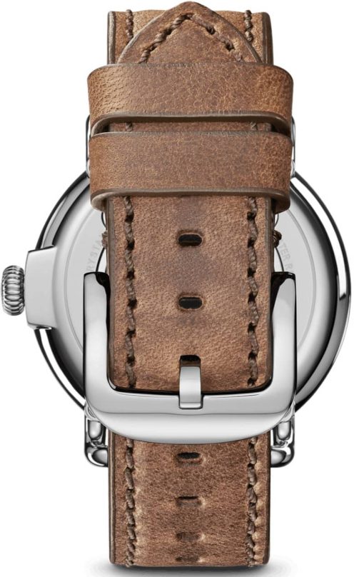 Shinola The Runwell Matte Blue Velvet Dial Tan Leather Watch, 41mm - Image 6