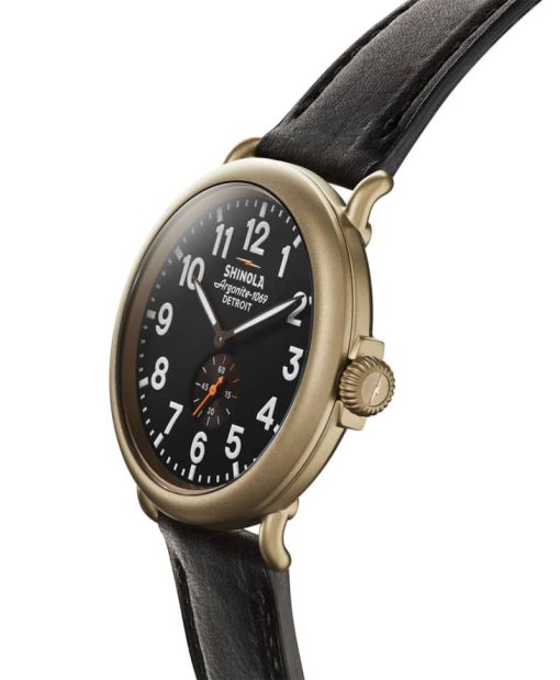 Shinola The Runwell Quartz Black Leather Strap 47mm Watch - Image 2