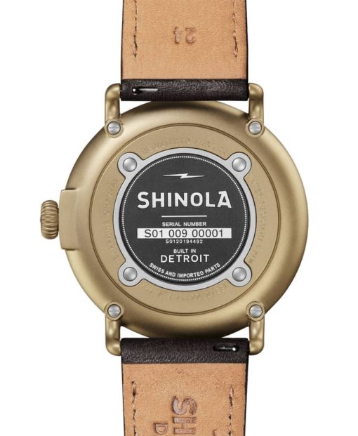 Shinola The Runwell Quartz Black Leather Strap 47mm Watch - Image 5