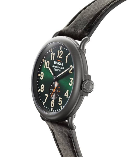Shinola The Runwell Quartz Black Leather Strap 47mm Watch - Image 2