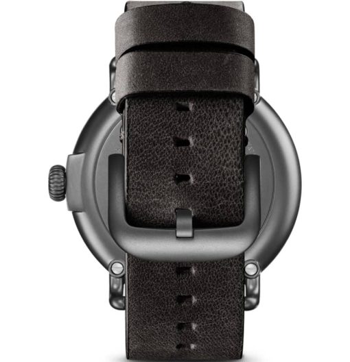 Shinola The Runwell Black Leather Strap Watch, Rust Red Matte Dial, 47mm - Image 6