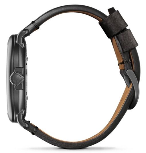 Shinola The Runwell Black Leather Strap Watch, Rust Red Matte Dial, 47mm - Image 3