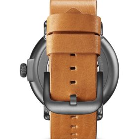 Shinola The Runwell Bourbon Leather Strap Watch, Midnight Blue Dial, 47mm - Image 5