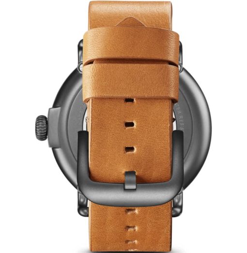 Shinola The Runwell Bourbon Leather Strap Watch, Midnight Blue Dial, 47mm - Image 5