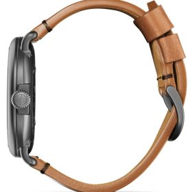 Shinola The Runwell Bourbon Leather Strap Watch, Midnight Blue Dial, 47mm - Image 3