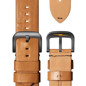 Shinola The Runwell Bourbon Leather Strap Watch, Midnight Blue Dial, 47mm - Image 4