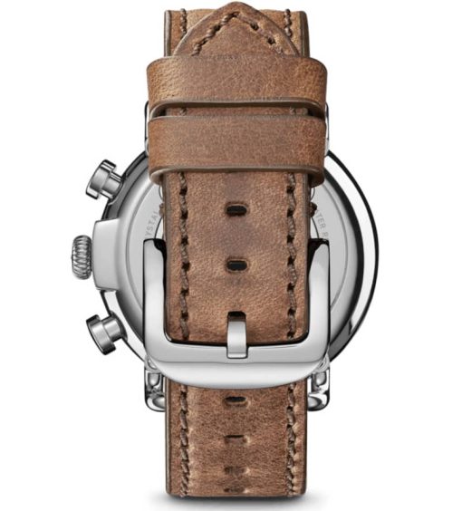 Shinola The Runwell Chrono Midnight Blue Dial Watch, British Tan Strap, 41mm - Image 6
