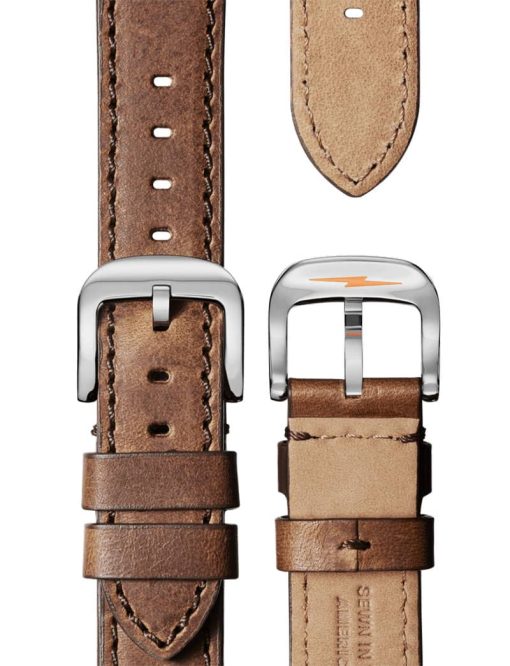 Shinola The Runwell Chrono Midnight Blue Dial Watch, British Tan Strap, 41mm - Image 5