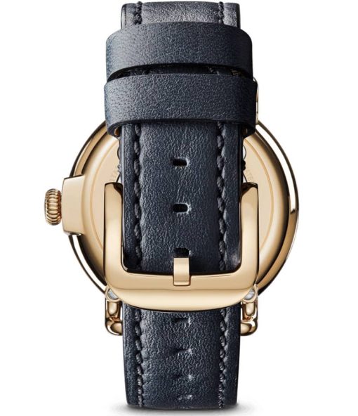 Shinola The Runwell White Dial Watch, Navy Leather Strap, 41mm - Image 7