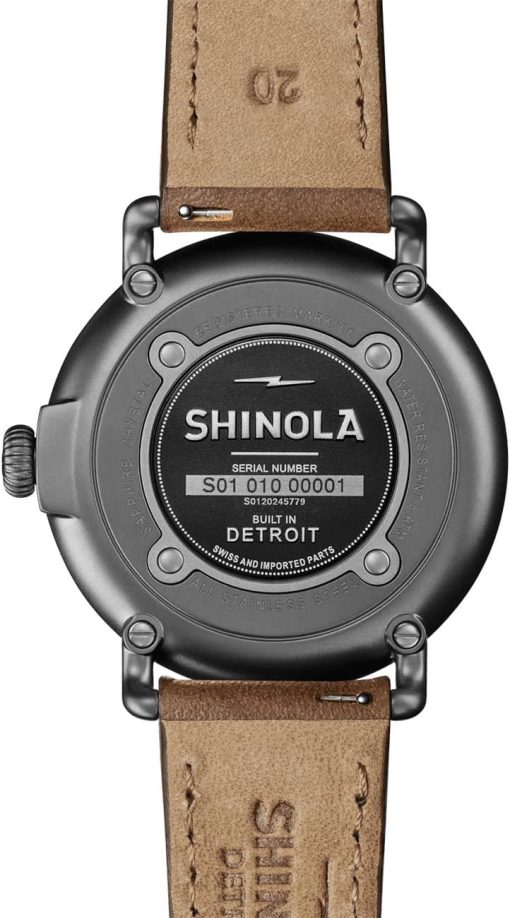 Shinola The Runwell Petoskey Stone Dial British Tan Leather Strap Watch, 41mm - Image 5