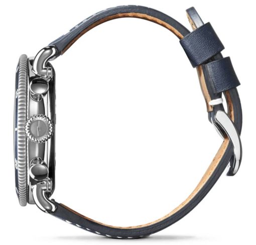 Shinola The Runwell Sport Chrono Midnight Blue Dial Watch, Navy Strap, 48mm - Image 3