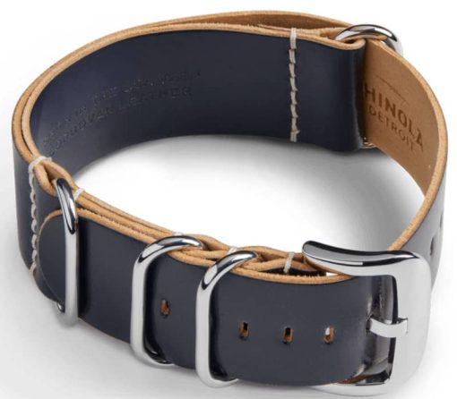 Shinola The Runwell White Dial Navy Leather Watch, 47mm - Image 5