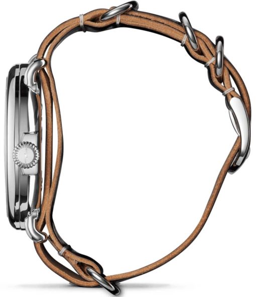Shinola The Runwell White Dial Navy Leather Watch, 47mm - Image 4