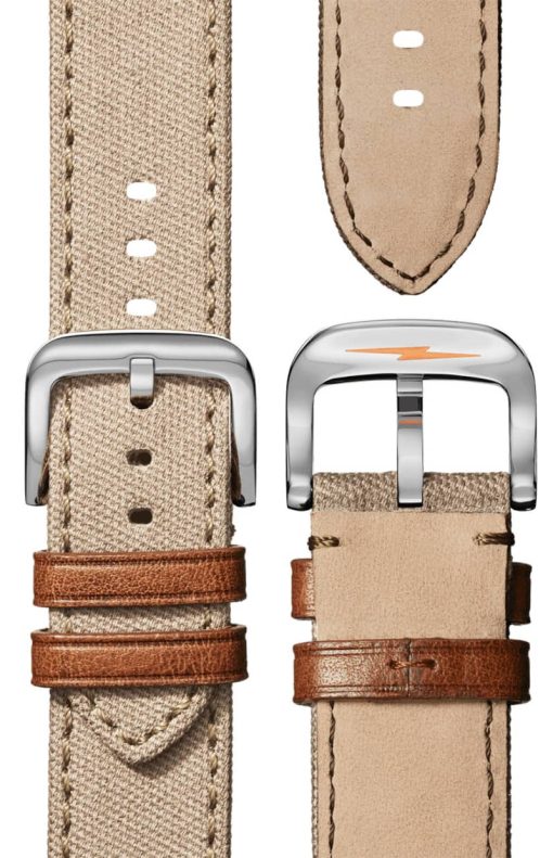 Shinola The Traveler Chrono Alabaster Textured Dial Canvas Watch, 42mm - Image 7