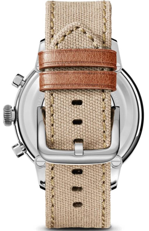 Shinola The Traveler Chrono Alabaster Textured Dial Canvas Watch, 42mm - Image 6