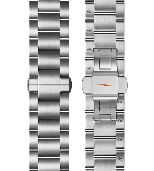 Shinola The White Hurricane Sport Chronograph White Dial Watch, Black/Titanium Strap, 48mm - Image 6
