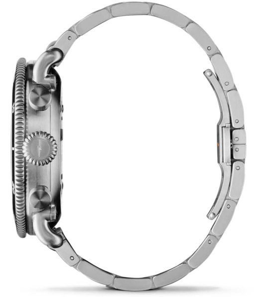Shinola The White Hurricane Sport Chronograph White Dial Watch, Black/Titanium Strap, 48mm - Image 5